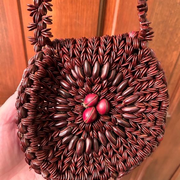 VTG Rare 60s Apple seed hand made purse. EUC no broken pieces. - Picture 6 of 10